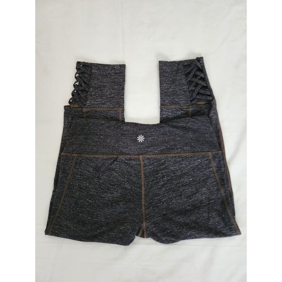 Athleta Women's Quest Mind Over Mat Yoga Capri Leggings Gray/Black Size Small - Picture 5 of 10